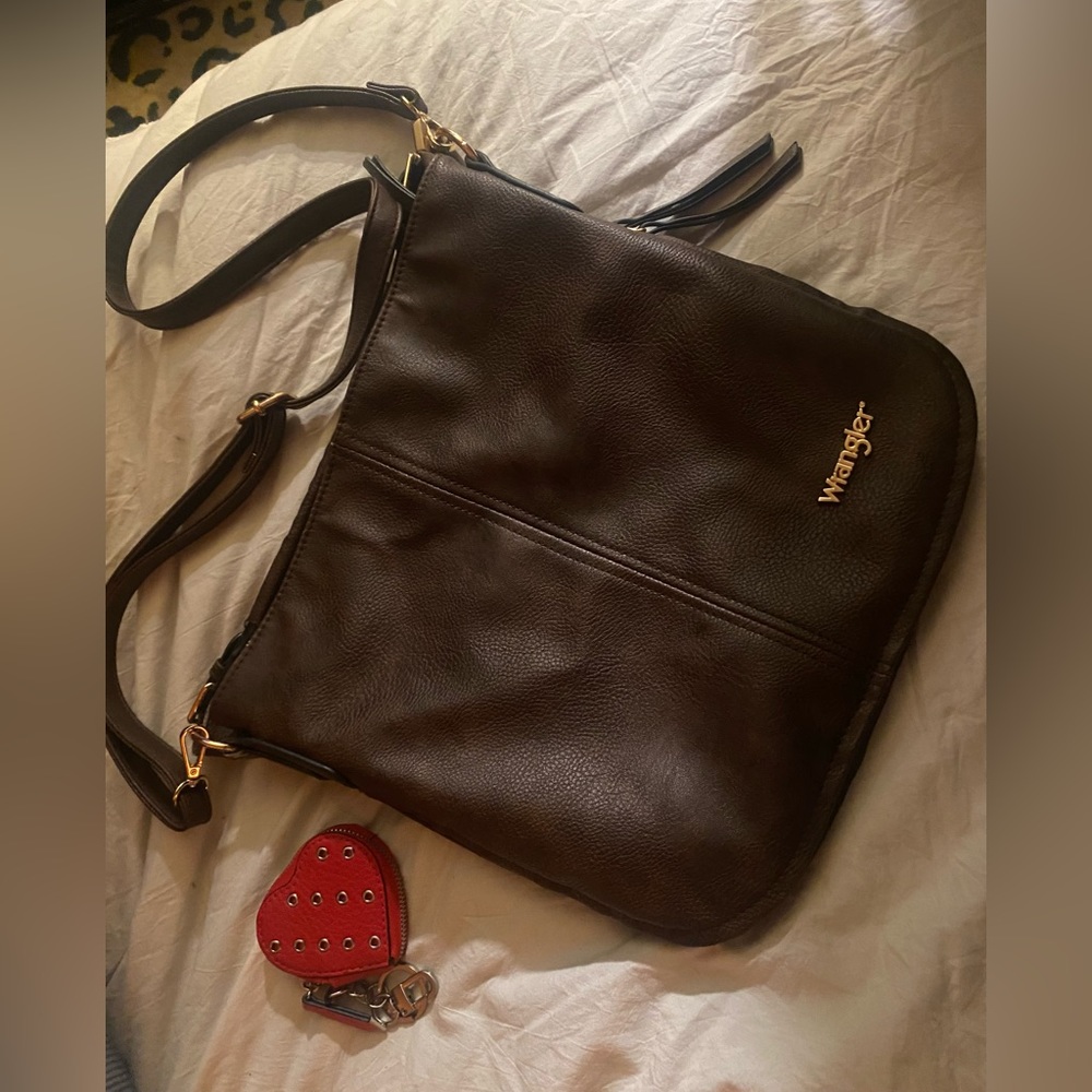 Leather Purses & Handbags Hobo Crossbody Bags Women,by Johnny Moon for Wrangler - Picture 7 of 8